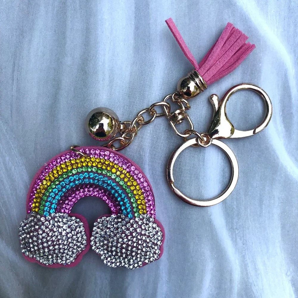 Rainbow Crystal Keychain + Bag Charm